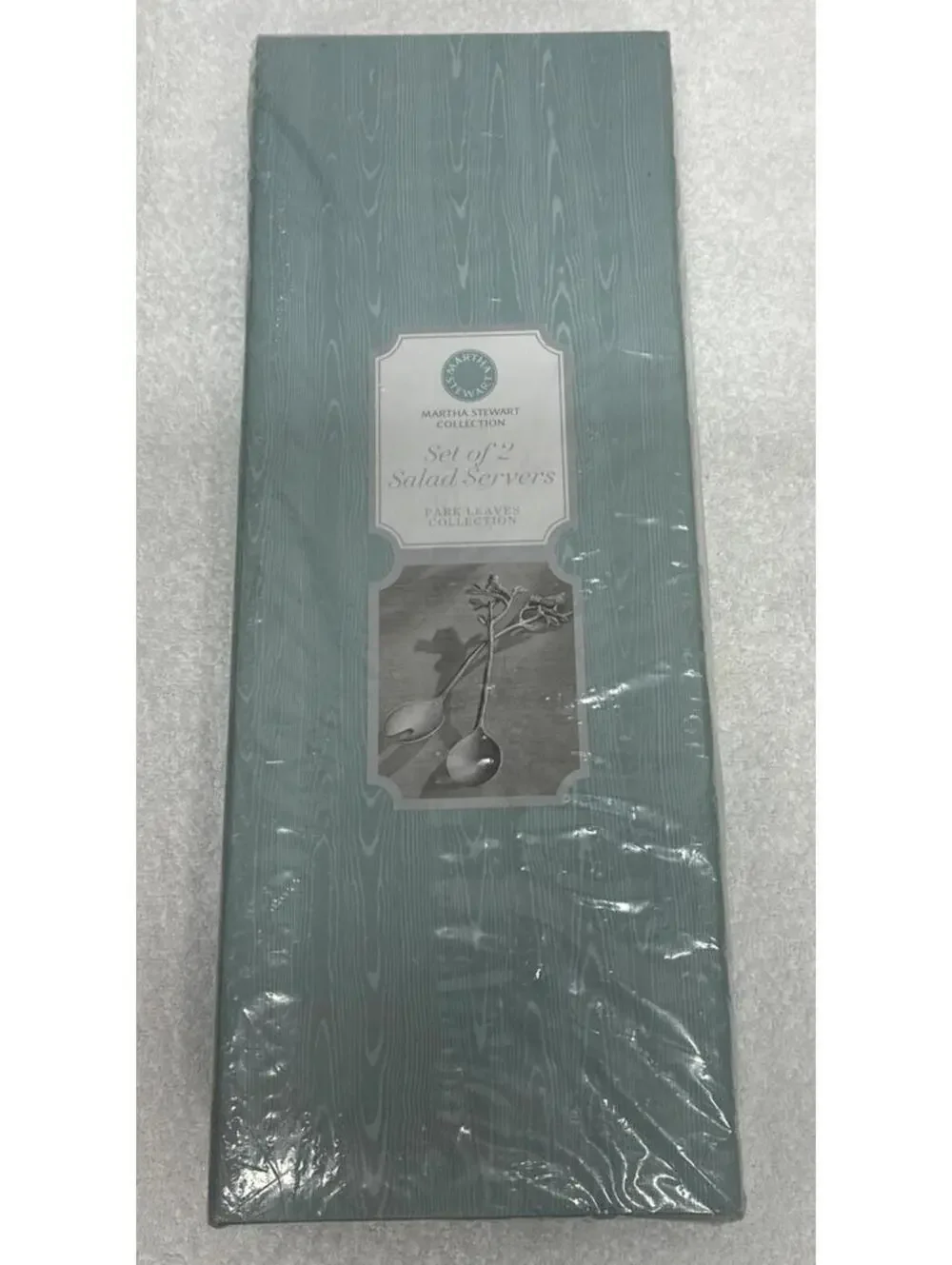NIB Martha Stewart Set of 2 Park Leaves Songbirds Salad Servers